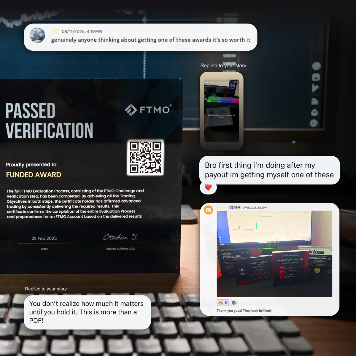 Verified Trading Achievement Plaque